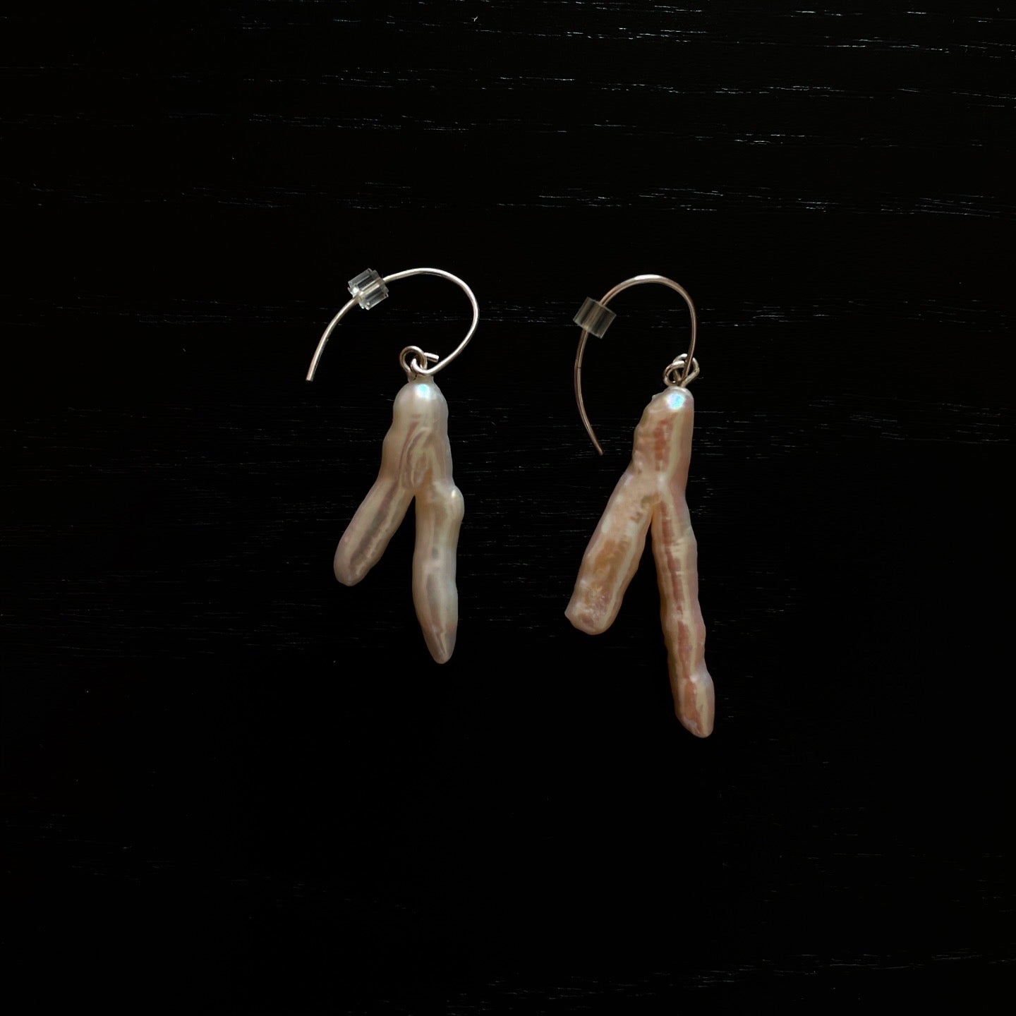 White Biwa Pearl Earrings