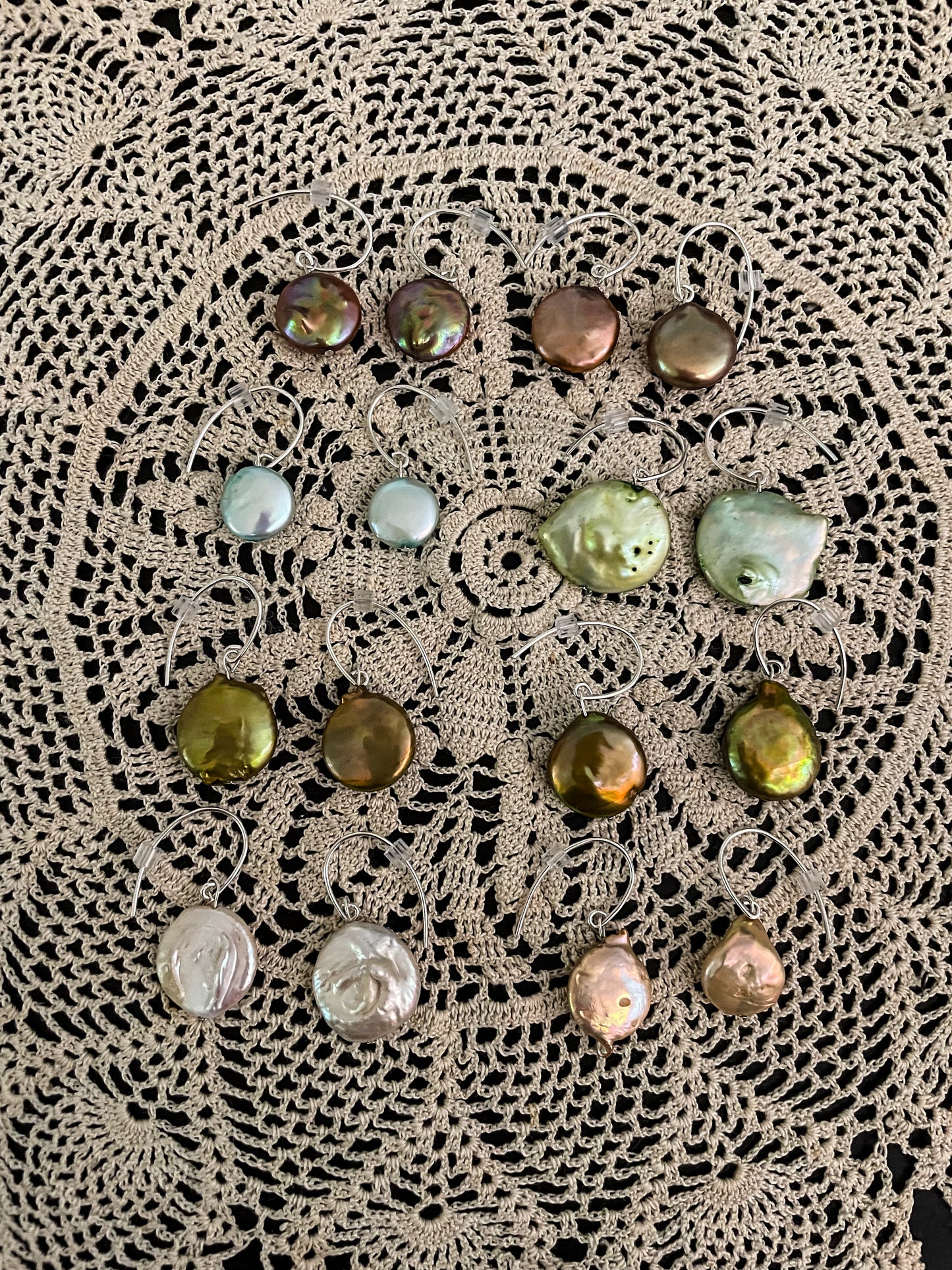 Coin Pearl Earrings