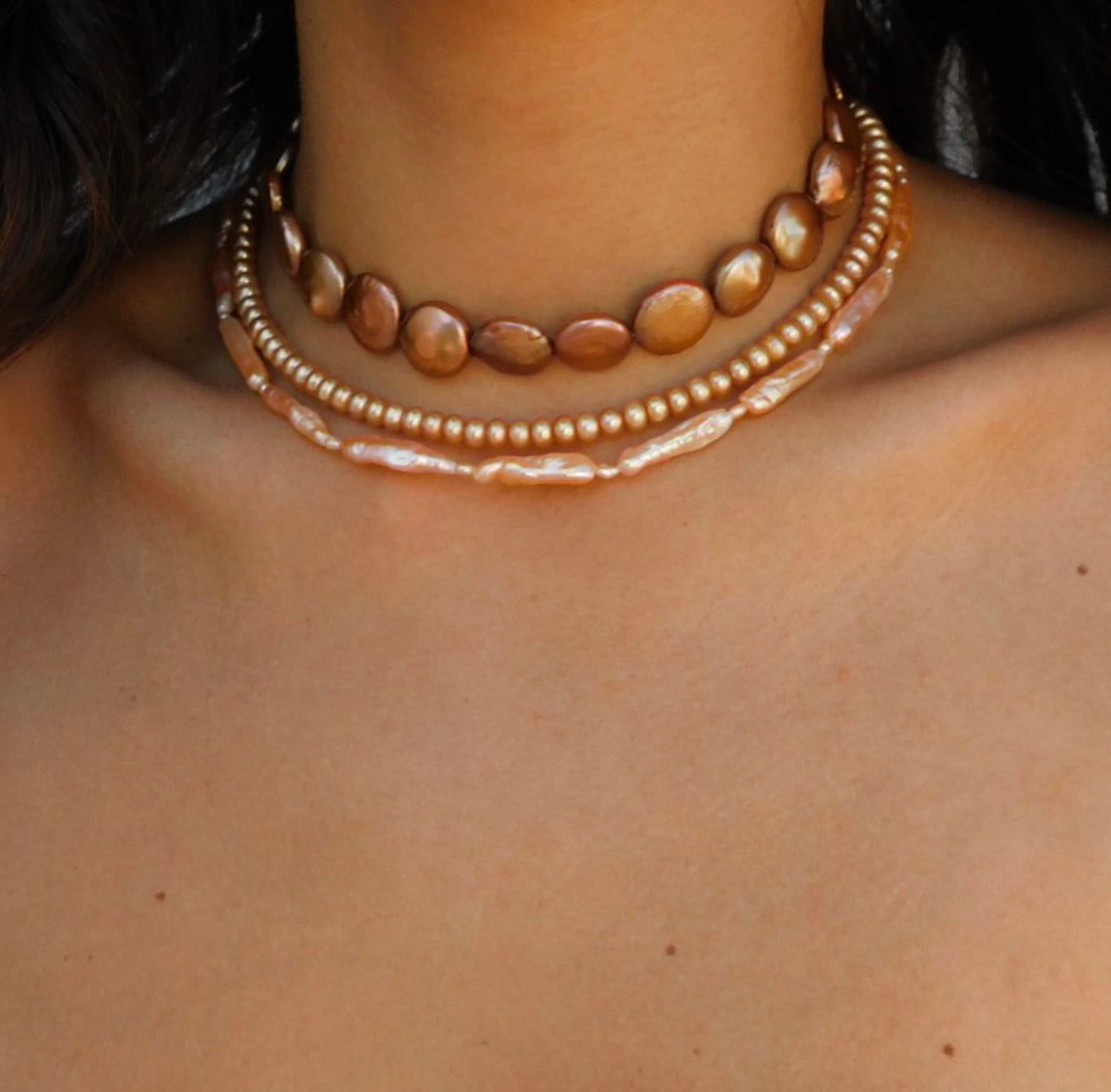 Coin Pearl Necklaces