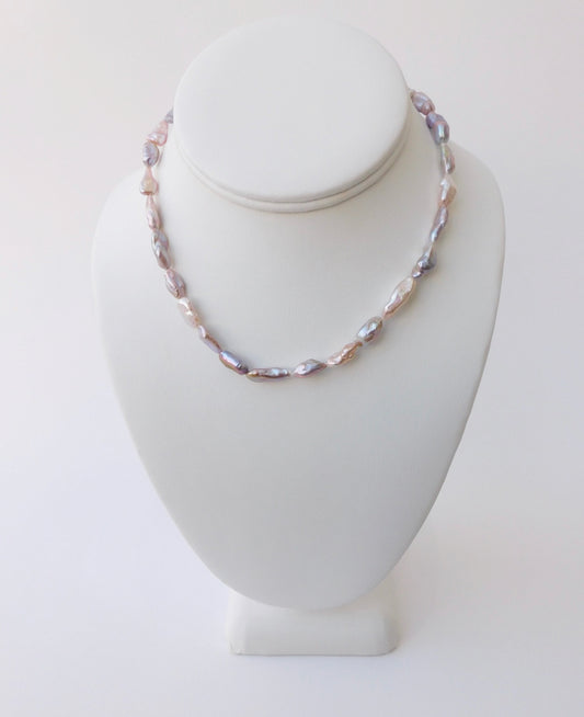 Lavender Keshi Pearl Necklace