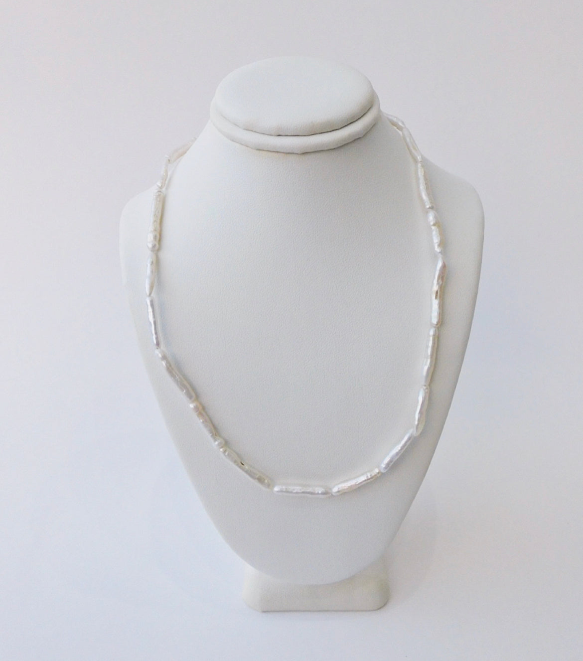 White Biwa Pearl Necklace