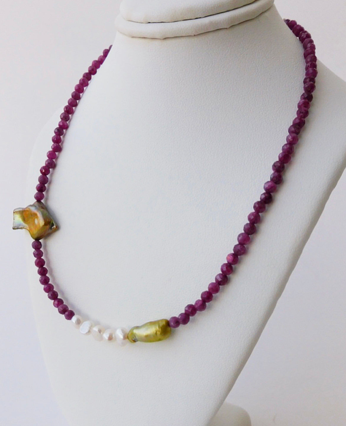 Rubies and Pearls Necklace